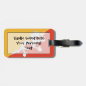 Étiquette À Bagage Drapeau du Bhoutan Easy ID Personal (Dos horizontal)