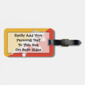 Étiquette À Bagage Drapeau du Bhoutan Easy ID Personal (Dos horizontal)