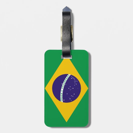 Étiquette À Bagage Drapeau du Brésil (Dos Vertical)
