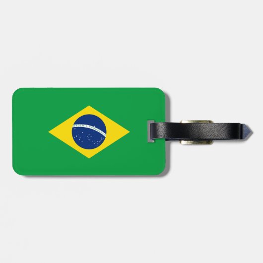 Étiquette À Bagage Drapeau du Brésil (Dos horizontal)
