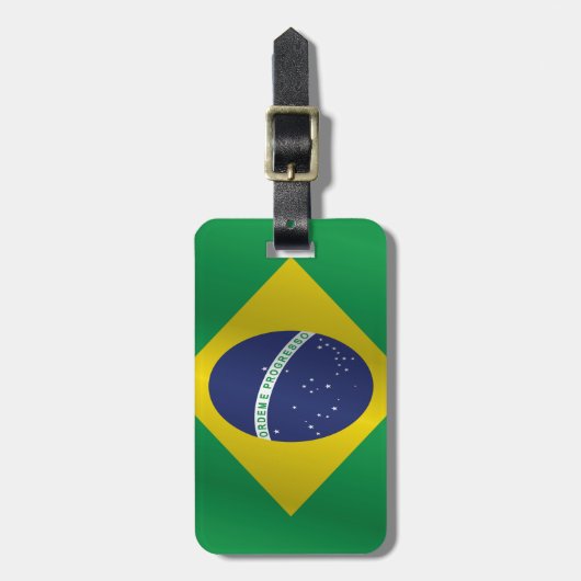 Étiquette À Bagage Drapeau du Brésil (Devant Vertical)