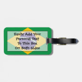 Étiquette À Bagage Drapeau du Brésil Easy ID personnel (Dos horizontal)