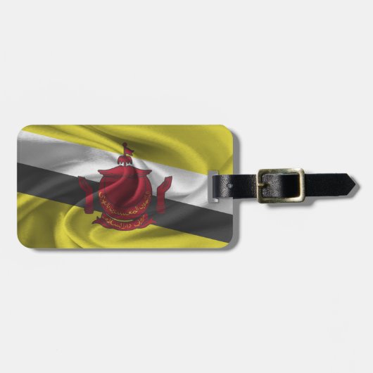 Étiquette À Bagage Drapeau du Brunei (Devant horizontal)
