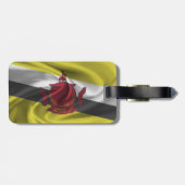 Étiquette À Bagage Drapeau du Brunei (Dos horizontal)