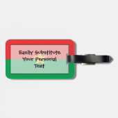 Étiquette À Bagage Drapeau du Burkina Faso Easy ID Personnel (Dos horizontal)