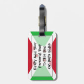 Étiquette À Bagage Drapeau du Burundi Easy ID Personal (Dos Vertical)