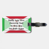 Étiquette À Bagage Drapeau du Burundi Easy ID Personal (Dos horizontal)