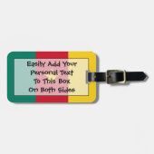 Étiquette À Bagage Drapeau du Cameroun Personal Easy ID (Devant horizontal)