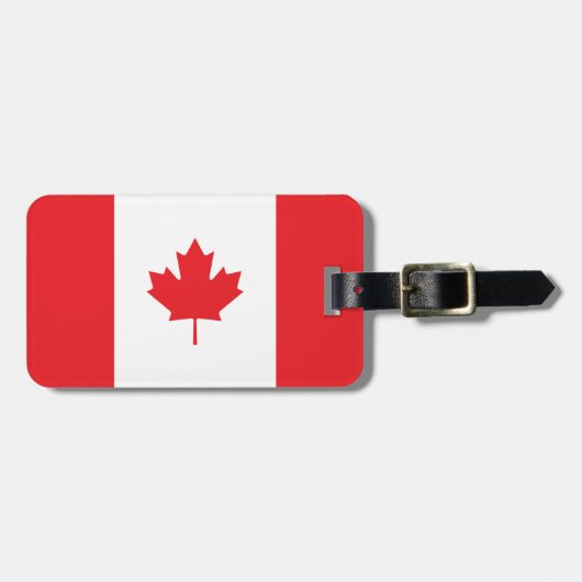 Étiquette À Bagage Drapeau du Canada (Devant horizontal)