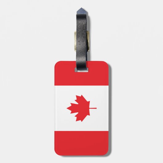 Étiquette À Bagage Drapeau du Canada (Dos Vertical)