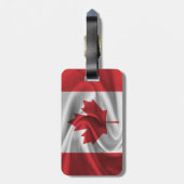 Étiquette À Bagage Drapeau Du Canada (Dos Vertical)