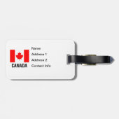 Étiquette À Bagage DRAPEAU du CANADA (Dos horizontal)
