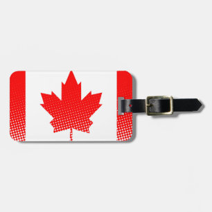 Étiquette À Bagage Drapeau du Canada avec effet demi-teinte