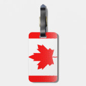 Étiquette À Bagage Drapeau du Canada avec effet demi-teinte (Dos Vertical)