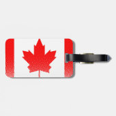 Étiquette À Bagage Drapeau du Canada avec effet demi-teinte (Dos horizontal)