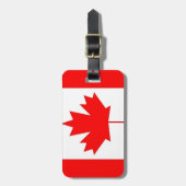Étiquette À Bagage Drapeau du Canada, avec nom, adresse... (Devant Vertical)