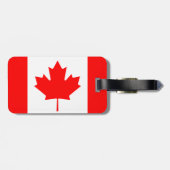 Étiquette À Bagage Drapeau du Canada Balise à bagages avec bracelet e (Dos horizontal)