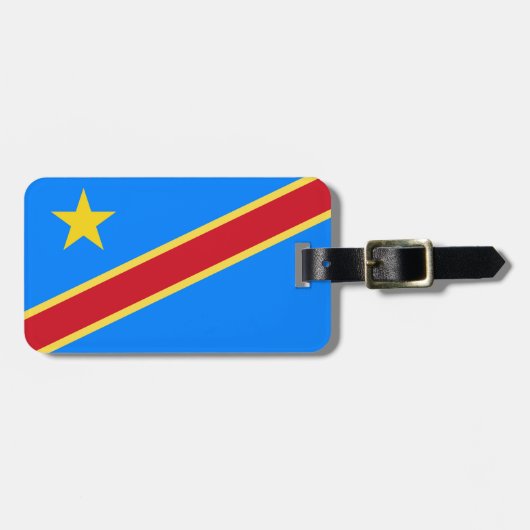 Étiquette À Bagage Drapeau du Congo (Devant horizontal)