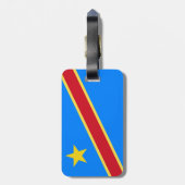 Étiquette À Bagage Drapeau du Congo (Dos Vertical)