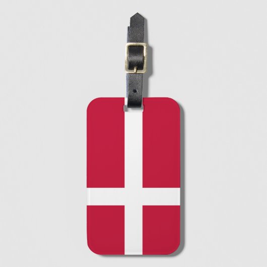 Étiquette À Bagage Drapeau du Danemark (Devant Vertical)