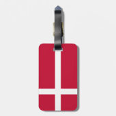 Étiquette À Bagage Drapeau du Danemark (Dos Vertical)