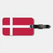 Étiquette À Bagage Drapeau du Danemark (Dos horizontal)