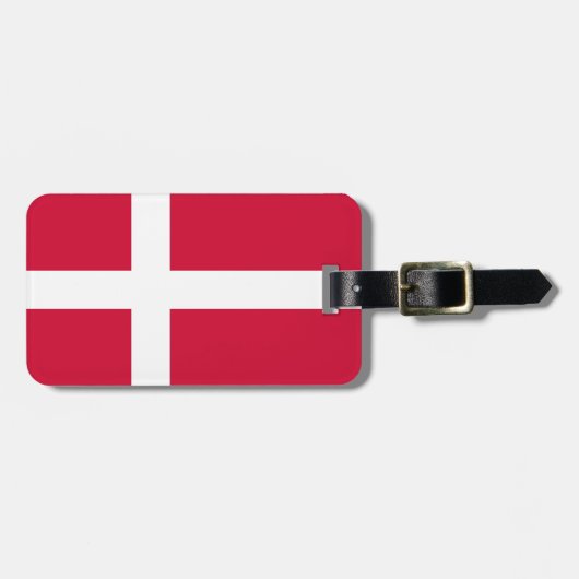 Étiquette À Bagage Drapeau du Danemark Easy ID Personal (Devant horizontal)