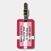 Étiquette À Bagage Drapeau du Danemark Easy ID Personal (Devant Vertical)