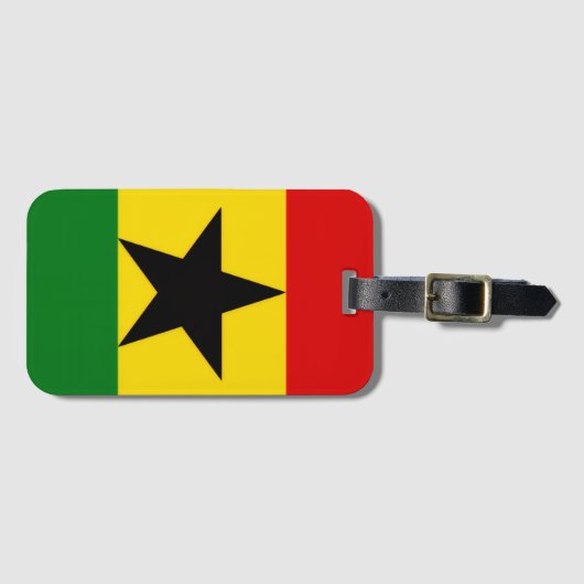 Étiquette À Bagage Drapeau du Ghana (Devant Horizontal)