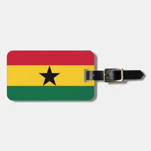 Étiquette À Bagage Drapeau du Ghana (Devant horizontal)