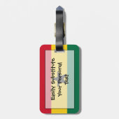 Étiquette À Bagage Drapeau du Ghana Easy ID Personal (Dos Vertical)