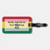 Étiquette À Bagage Drapeau du Ghana Easy ID Personal (Dos horizontal)