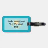 Étiquette À Bagage Drapeau du Kazakhstan Easy ID Personnel (Dos horizontal)