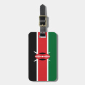 Étiquette À Bagage Drapeau du Kenya (Devant Vertical)
