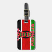 Étiquette À Bagage Drapeau du Kenya : Tuko Pamoja - Design d'art de l (Devant Vertical)
