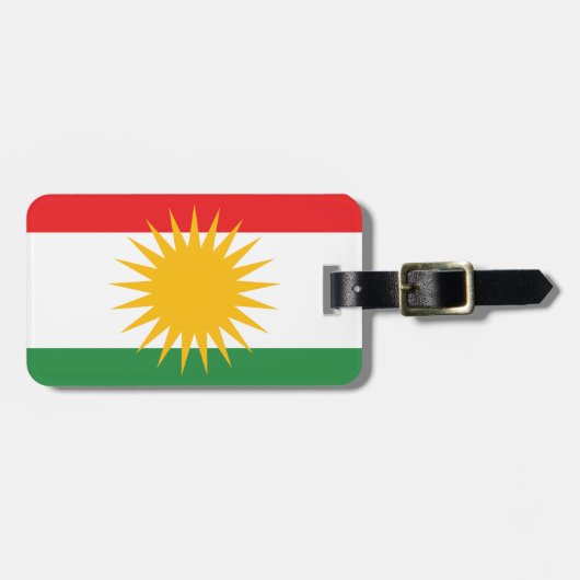 Étiquette À Bagage Drapeau du Kurdistan (le Kurdistan ou l'Alaya (Devant horizontal)