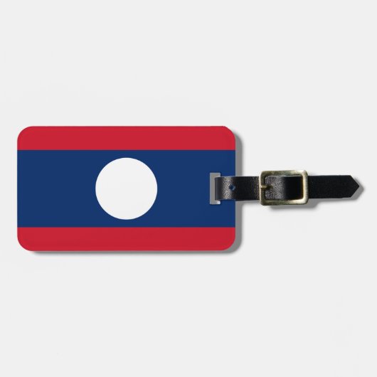 Étiquette À Bagage Drapeau du Laos Easy ID Personnel (Devant horizontal)