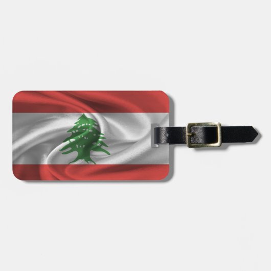 Étiquette À Bagage Drapeau Du Liban (Devant horizontal)