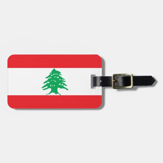 Étiquette À Bagage Drapeau du Liban (Devant horizontal)