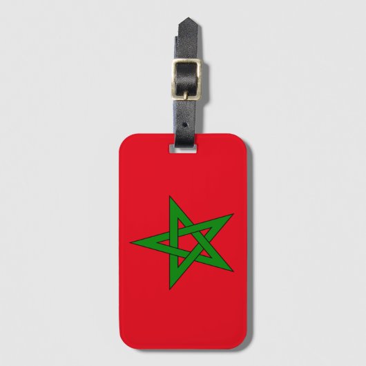 Étiquette À Bagage Drapeau du Maroc (Devant Vertical)