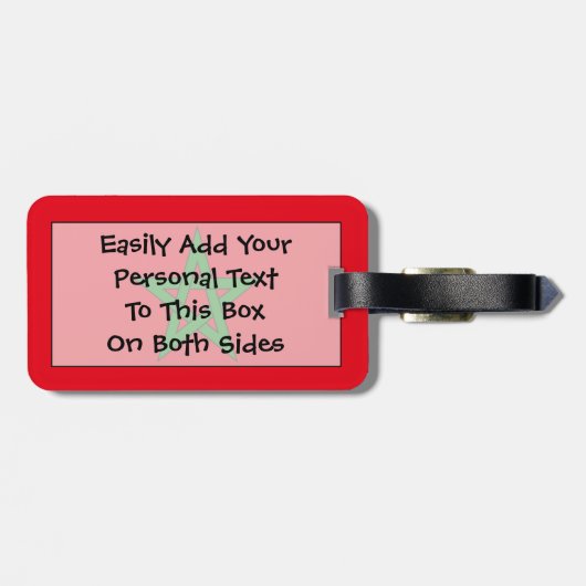 Étiquette À Bagage Drapeau du Maroc Easy ID Personal (Dos horizontal)