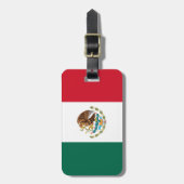Étiquette À Bagage Drapeau du Mexique (Devant Vertical)