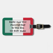 Étiquette À Bagage Drapeau du Mexique Easy ID Personal (Devant horizontal)