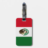 Étiquette À Bagage Drapeau du Mexique patriotique (Dos Vertical)
