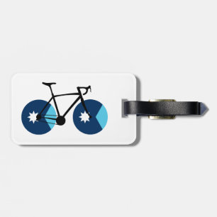 Étiquette À Bagage Drapeau du Minnesota à vélo