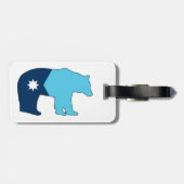 Étiquette À Bagage Drapeau du Minnesota ours (Dos horizontal)
