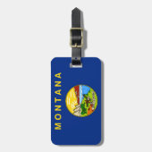 Étiquette À Bagage Drapeau du Montana (Devant Vertical)