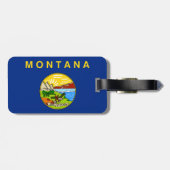 Étiquette À Bagage Drapeau du Montana (Dos horizontal)