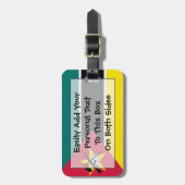 Étiquette À Bagage Drapeau du Mozambique Easy ID Personal (Devant Vertical)