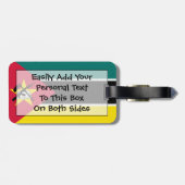 Étiquette À Bagage Drapeau du Mozambique Easy ID Personal (Dos horizontal)